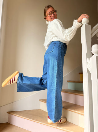 Jean WIDE LEG bleu