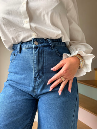 Jean WIDE LEG bleu
