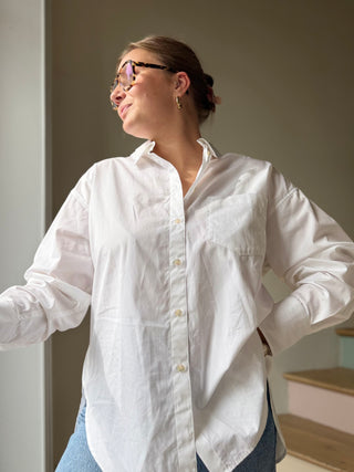 Chemise blanche oversize en coton