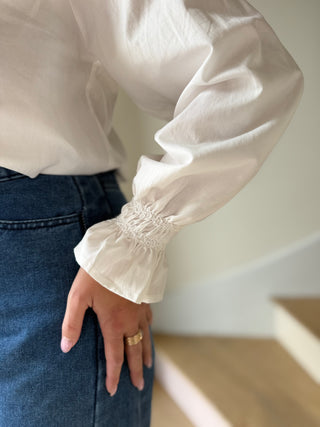 Chemise blanche col victorien