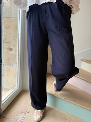Pantalon droit bleu marine