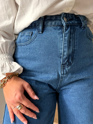 Jean WIDE LEG bleu