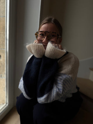 Gilet en maille bleu