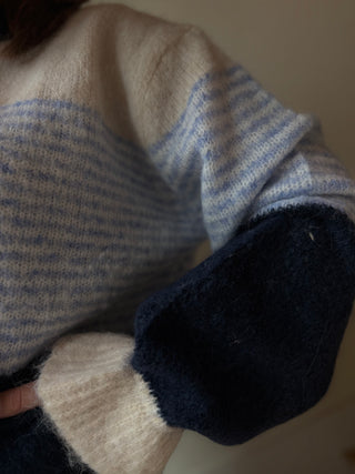Gilet en maille bleu