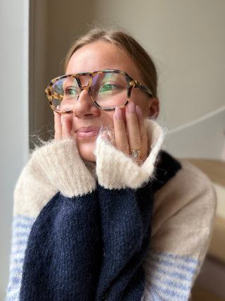 Gilet en maille bleu