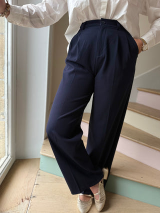 Pantalon droit bleu marine