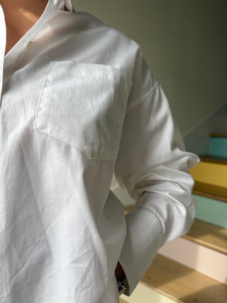 Chemise blanche oversize en coton