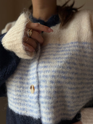 Gilet en maille bleu
